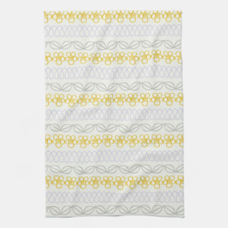 Yellow flowers with Grey Tea Towel