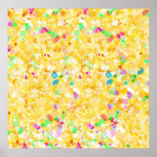 Yellow Flowery Background Poster