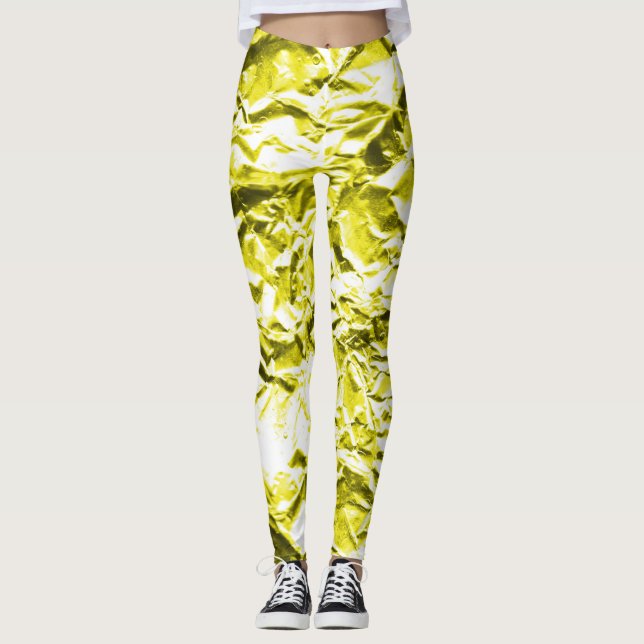 Yellow Foil Leggings (Front)