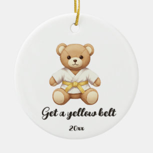 【YELLOW】For all judo lovers, young and old. Ceramic Ornament