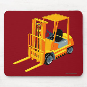 Yellow Forklift, Pallet Truck for Kids Mouse Pad