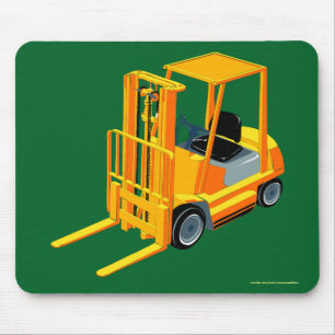 Yellow Forklift, Pallet Truck for Kids Mouse Pad