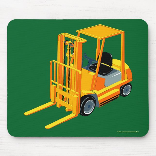 Yellow Forklift, Pallet Truck for Kids Mouse Pad (Front)