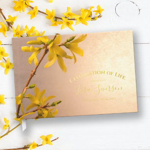 Yellow Forsythia Celebration of Life Memorial Guest Book