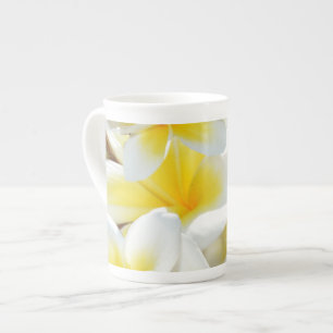 Yellow Frangipani Bouquet, Bone China Mug