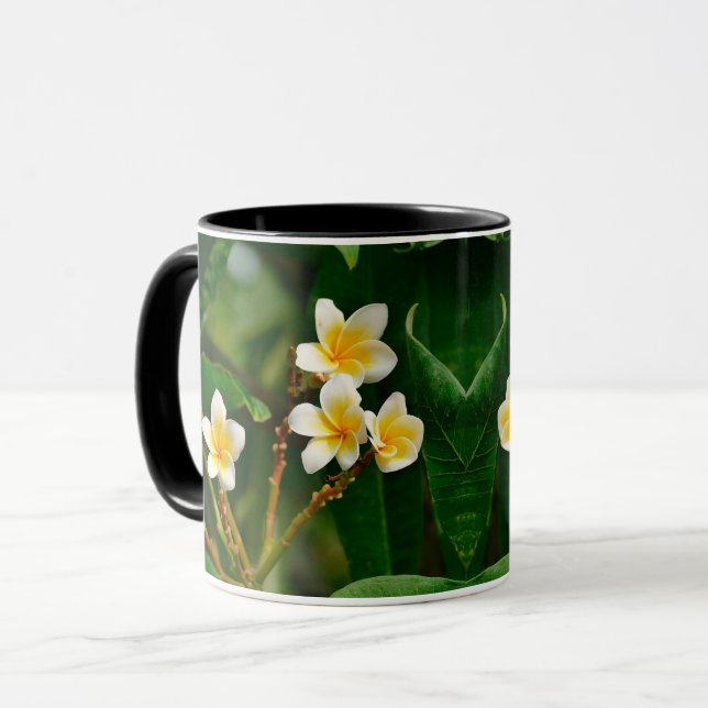 Yellow Frangipani Mug (Front Left)