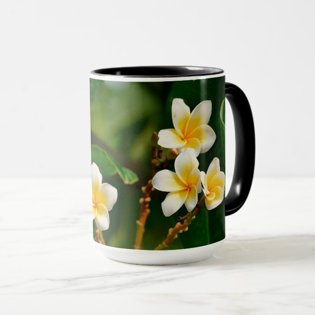 Yellow Frangipani Mug (Front Right)
