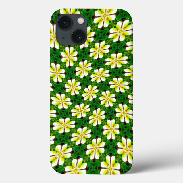 Yellow Frangipani Pattern Case-Mate iPhone Case (Back)