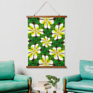 Yellow Frangipani Pattern Hanging Tapestry