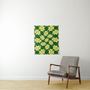 Yellow Frangipani Pattern Tapestry