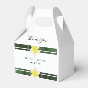 Yellow Frangipani Plumeria Wedding Favour Box