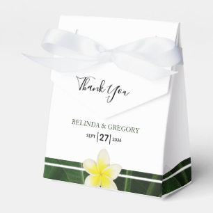 Yellow Frangipani Plumeria Wedding Favour Box