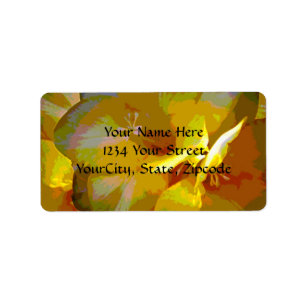 Yellow Freesia Digital Manipulation Label