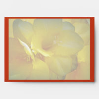 Yellow Freesia Floral Envelope