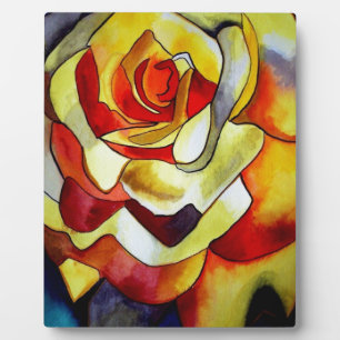 Yellow Freesia flower watercolor art painting Plaque