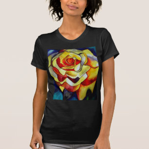 Yellow Freesia watercolor original art flower T-Shirt