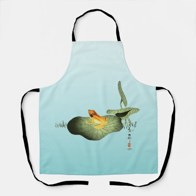 Yellow Frog on Lotus Leaf Apron (Front)