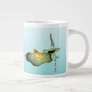 Yellow Frog on Lotus Leaf  Large Coffee Mug