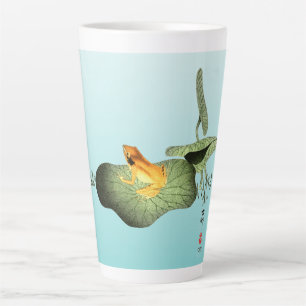 Yellow Frog on Lotus Leaf  Latte Mug