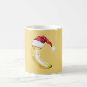 Yellow Fruit Banana Santa Hat Coffee Mug