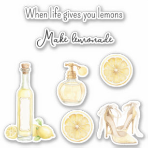 Yellow Fruit Lemons Make Lemonade (version 2)