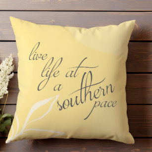 Yellow Fun Elegant Southern Pace Sunny Outdoor Pil Cushion