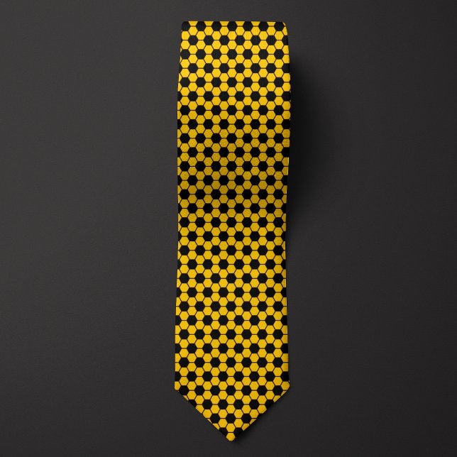Yellow Futbol Soccer Ball Pattern Tie (Creator Uploaded)