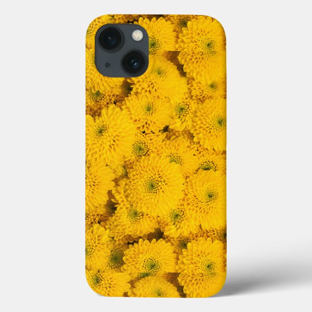 Yellow garden asters mums chrysanthemums flower  Case-Mate iPhone case (Back)