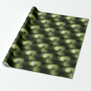 Yellow garden spider wrapping paper