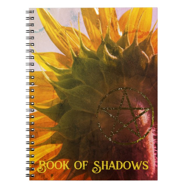 Yellow Garden Sunflower Book of Shadows (Front)