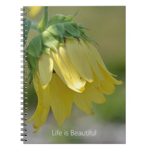 Yellow Garden Sunflower (my photography) Notebook