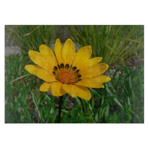 Yellow Gazania Daisy Flower Cutting Board