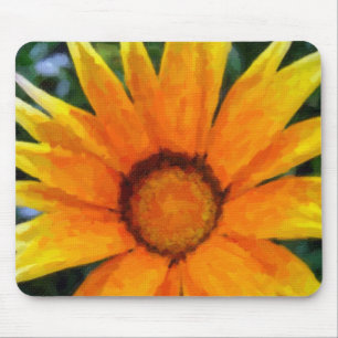 Yellow gazania mouse pad