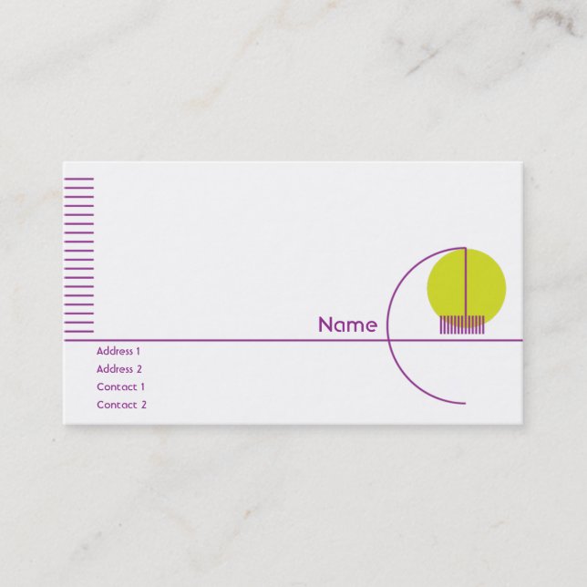 Yellow Geometric - Busihness Business Card (Front)