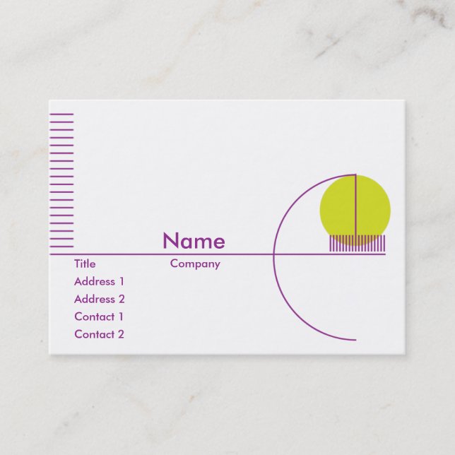 Yellow Geometric - Chubby Business Card (Front)
