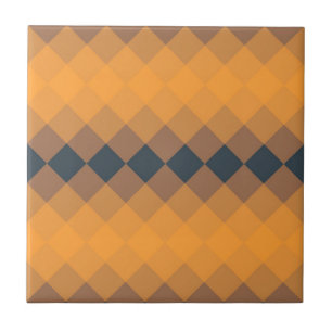 Yellow, geometric, lively, abstract trendy pattern ceramic tile