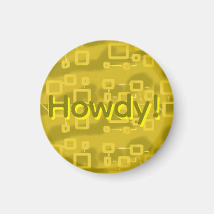 Yellow Geometric Magnet