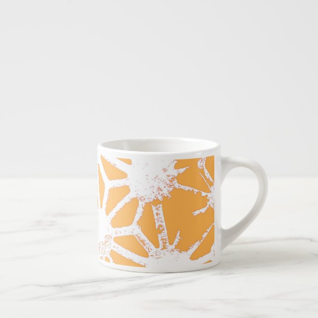 Yellow geometric pattern espresso cup (Right)