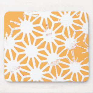 Yellow geometric pattern mouse pad