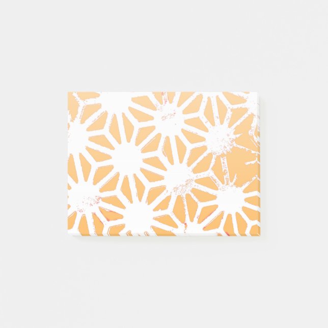 Yellow geometric pattern post-it notes (Front)