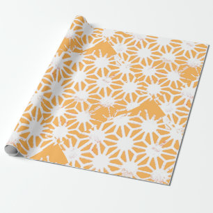 Yellow geometric pattern wrapping paper