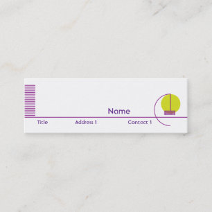 Yellow Geometric - Skinny Mini Business Card
