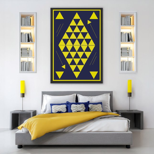 Yellow Geometric Triangles Poster (Creator Uploaded)