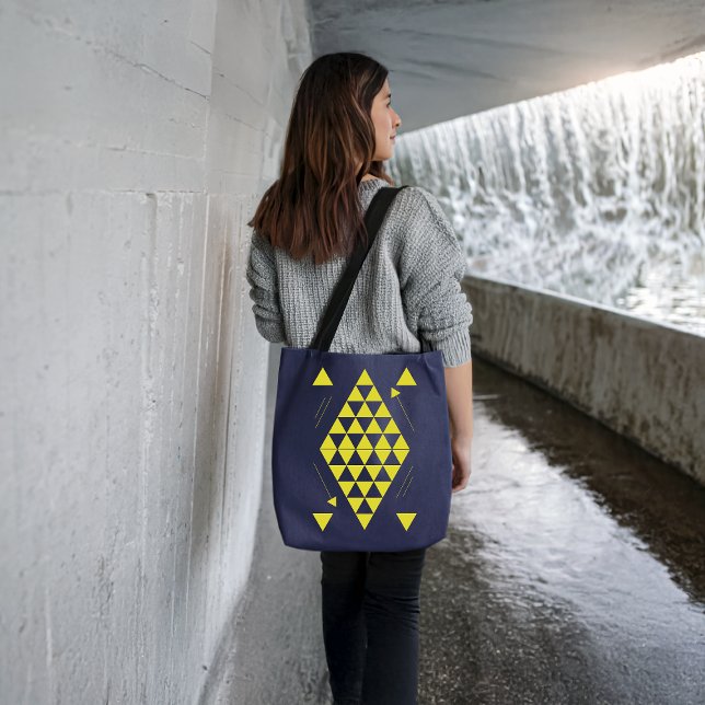 Yellow Geometric Triangles  Tote Bag (Creator Uploaded)