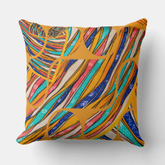 Yellow Geometry Pattern Cushion