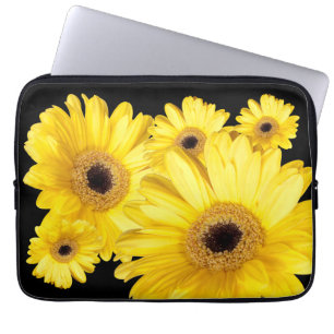 Yellow Gerber Daisy Close Up Photographs Laptop Sleeve