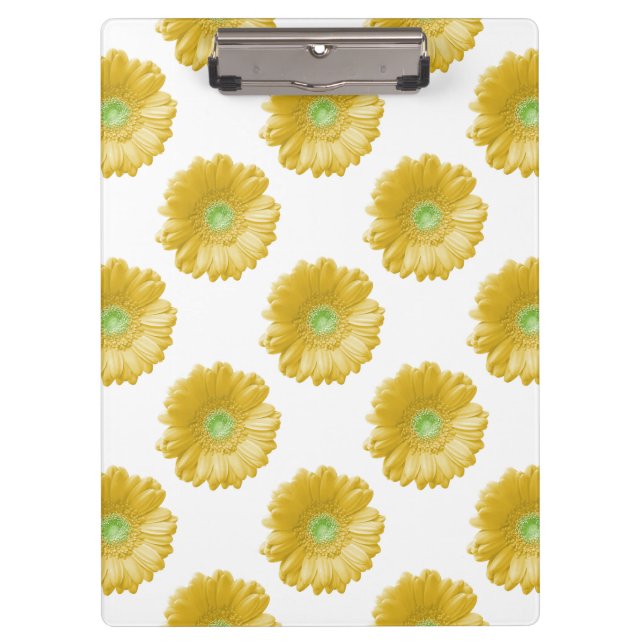 Yellow gerbera daisy clipboard (Front)