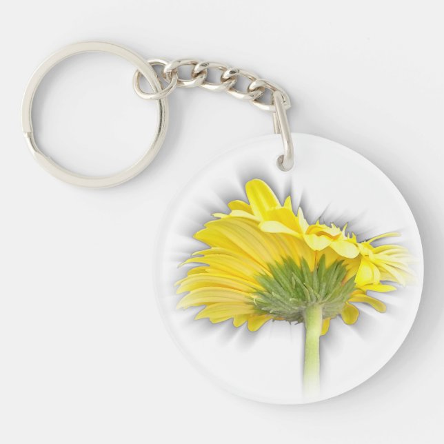 yellow gerbera daisy key ring (Front)