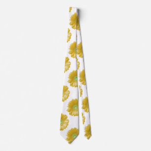 Yellow gerbera daisy tie