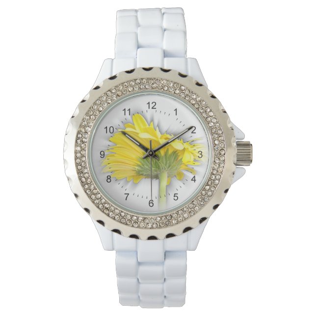 yellow gerbera daisy watch (Front)